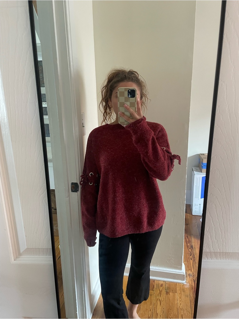 Nordstrom Haute Rogue Maroon Sweater